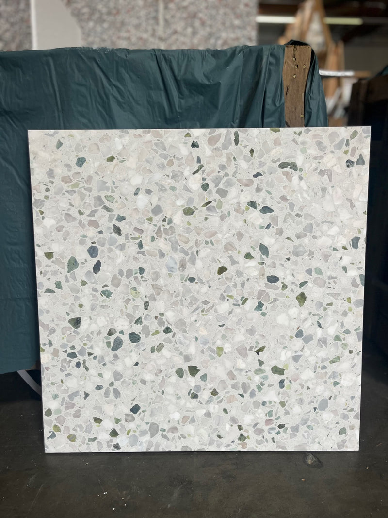 in stock // venice alabaster evergreen 24"x24"x3/4"