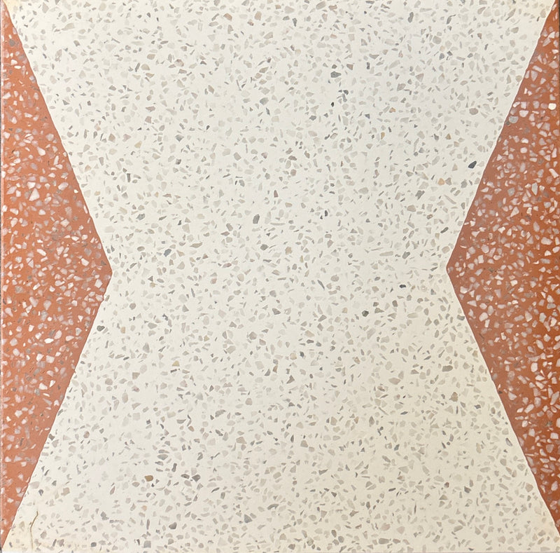 in stock // strands // Geo Terrazzo Connected Trap: Field: ivory, Accent: valencia