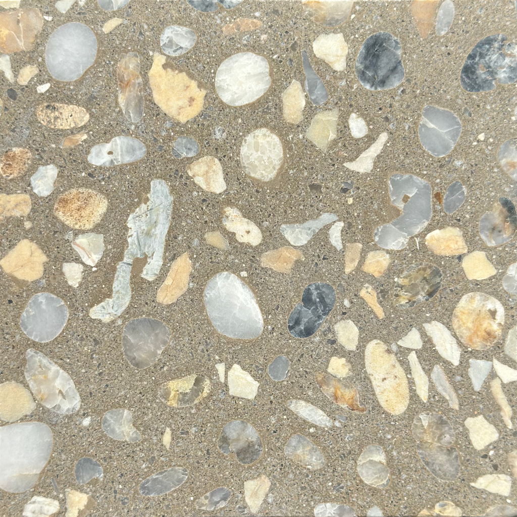 venice // pebble mix // terrazzo concrete tile // sample