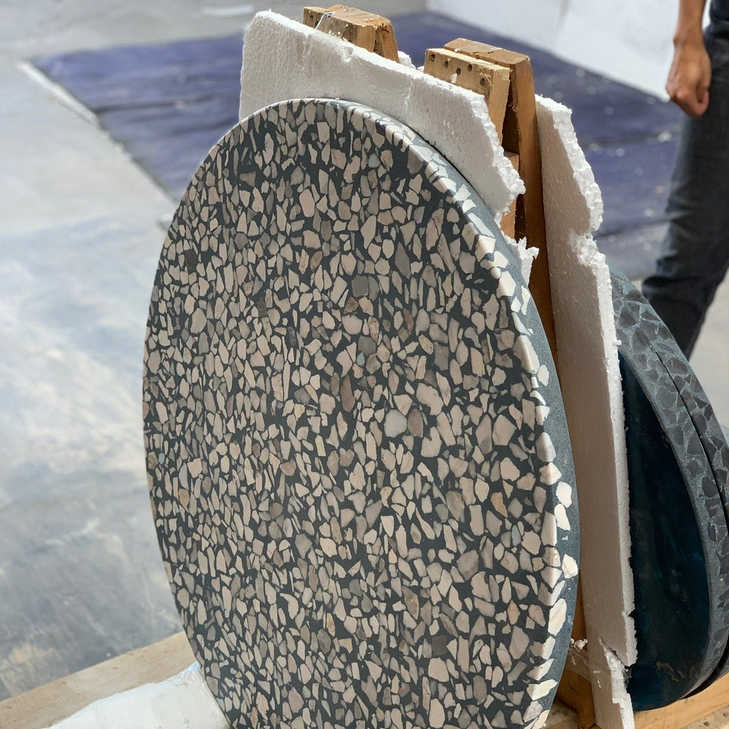 rivi circle //  concrete terrazzo tabletop